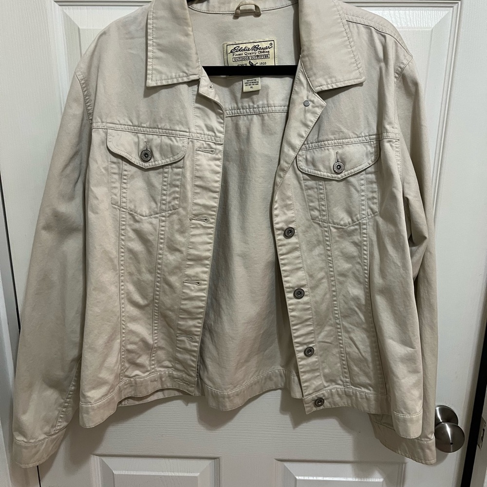 Eddie Bauer Women's Beige Jean Jacket